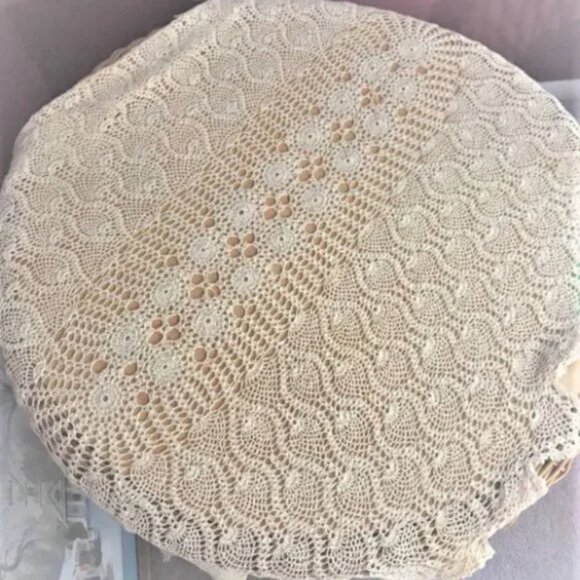 DEC1 - Hand Crochet TABLE CLOTH Crochet Doily Vintage Doily Vintage Crochet - Picture 1 of 6